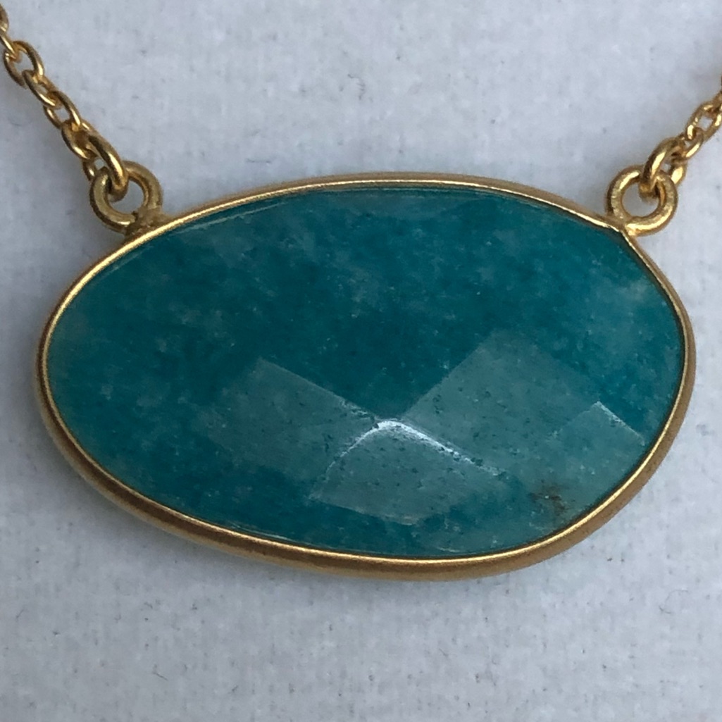 Rare Neon Apatite Gemstones In 14k Yellow Gold Necklace